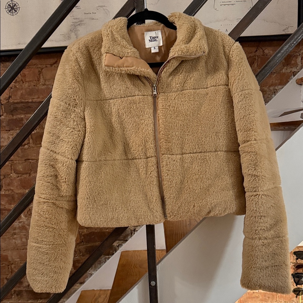 Tiger Mist Camel Teddy Jacket